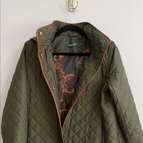Lauren Ralph Lauren Quilted Green Utility Jacket - Picture 8 of 16
